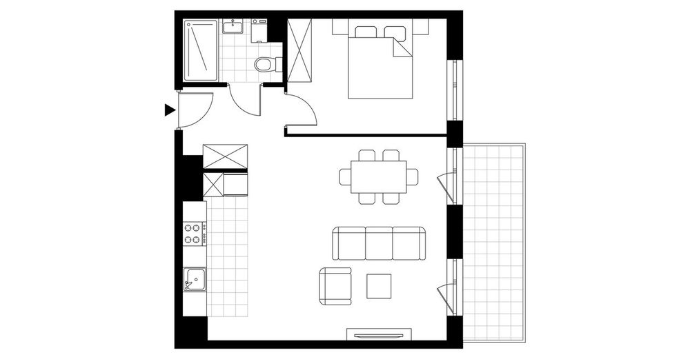 2-pokojowe mieszkanie 50m2 + balkon Bezpośrednio