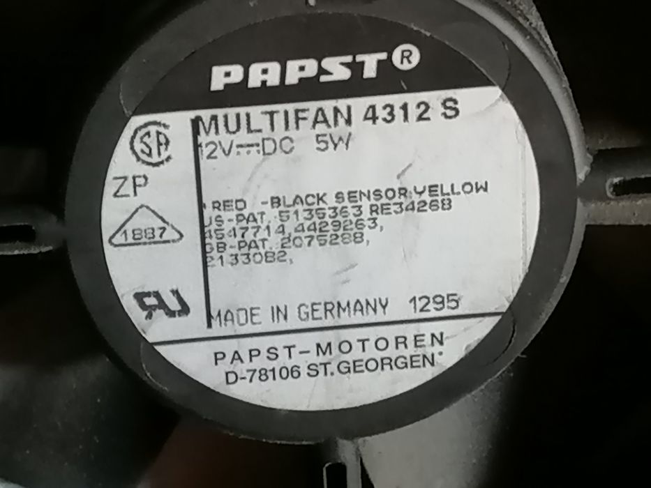 вентилятор papst на подшипниках