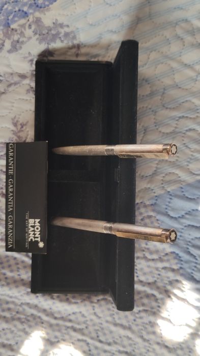 Ouro,Caneta Mont Blanc 18 k ouro ,Caneta e esferográfica com estojo e