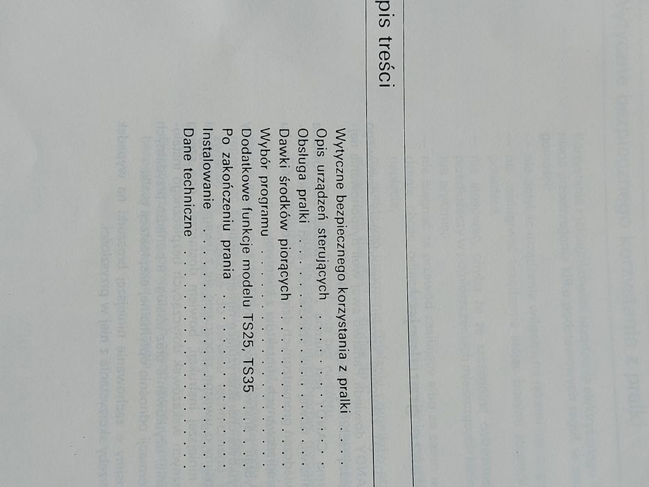 Instrukcja obsługi pralki automatycznej Candy 1994rok