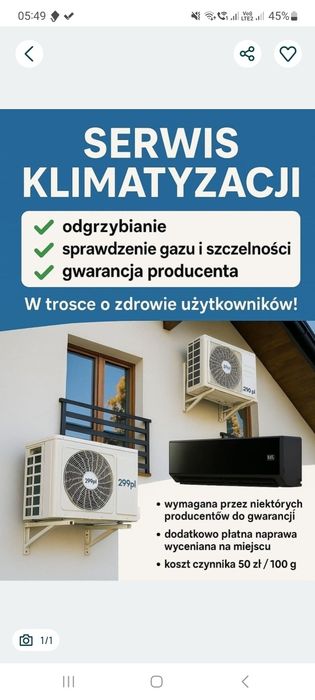 Roczny Serwis klimatyzacji