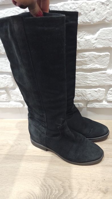 Kozaki damskie zamszowe