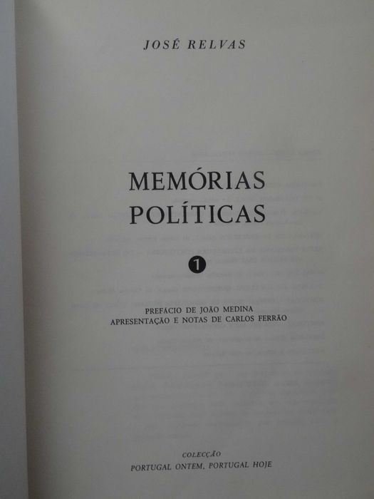 Memórias Politicas de José Relvas - 2 Volumes