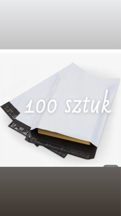 100 sztuk nowe foliowki foliopaki kurierski szare biale
