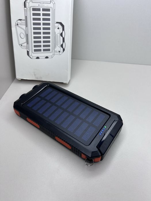 Павербанк на сонячній панелі Vikeri 26800mAh | Ліхтарик + Компас | Новий