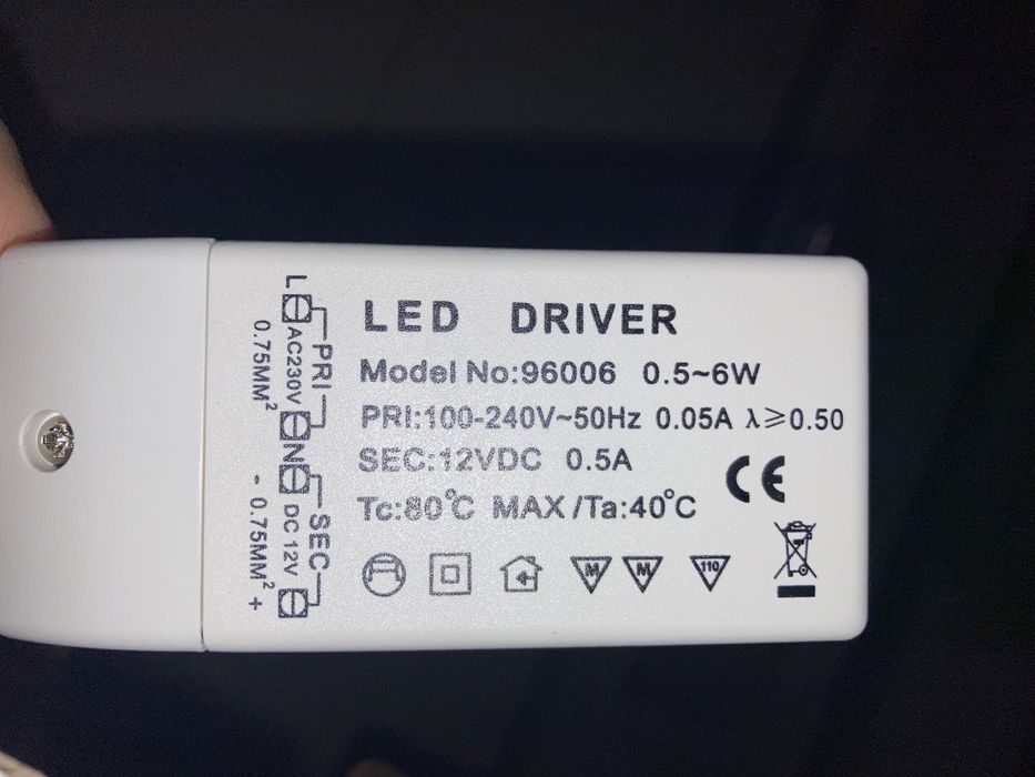 Zasilacz led 6W transformator