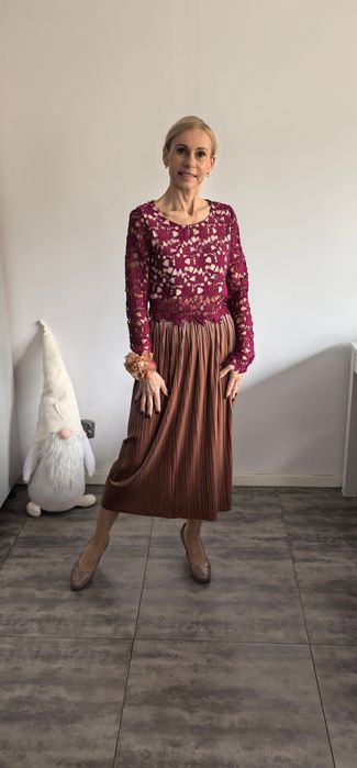 Spódnica Damska Plisowana Aksamitna Zara r.S/M