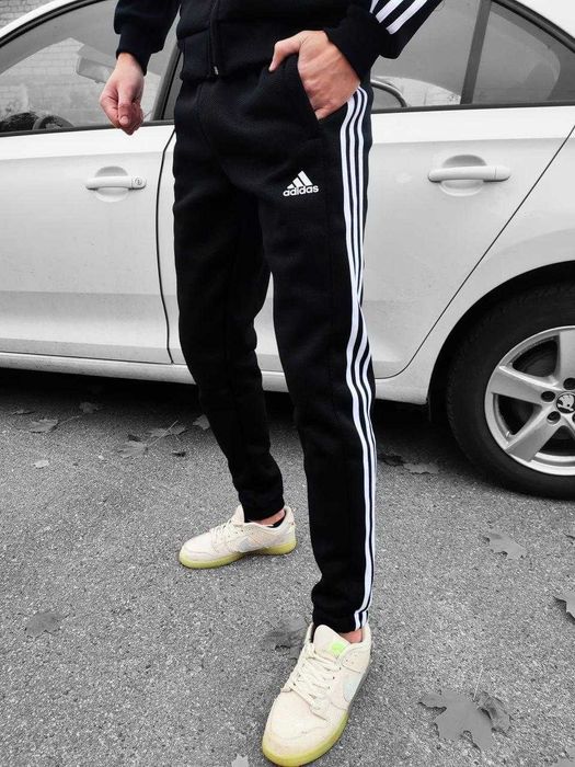 Розпродаж Зимовий чоловічий спортивний костюм Adidas чорний