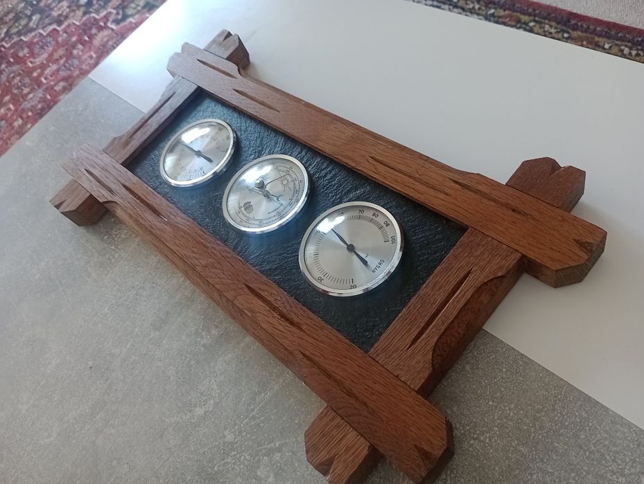 Stary Barometr Stacja Pogody Antyk Zabytek Okazja