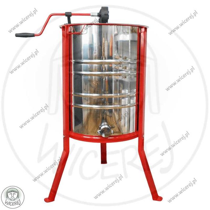 Miodarka ręczna 3 ramkowa Zawór Nierdzewny! Uniwersalna Diagonalna