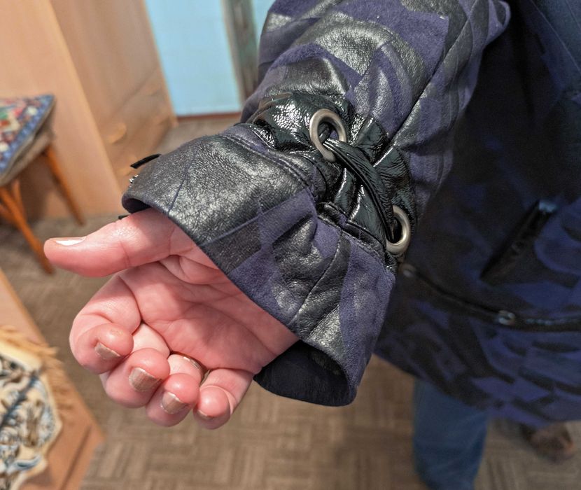 Куртка батал, 54 розмір, натуральне хутро, як нова