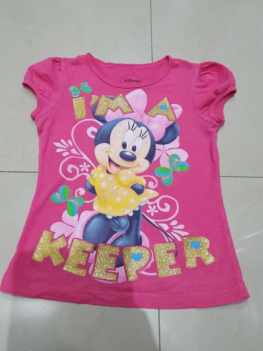 Myszka Miki t-shirt z brokatem dla dziewczynki rozmiar 110/116