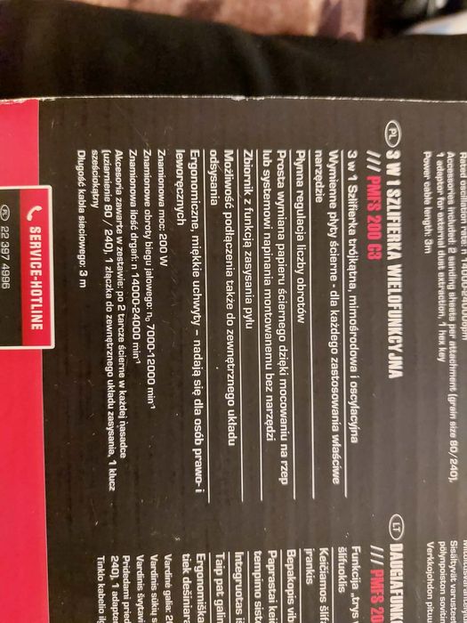 Szlifierka oscylacyjna parkside PMFS 200 C3 - nowa