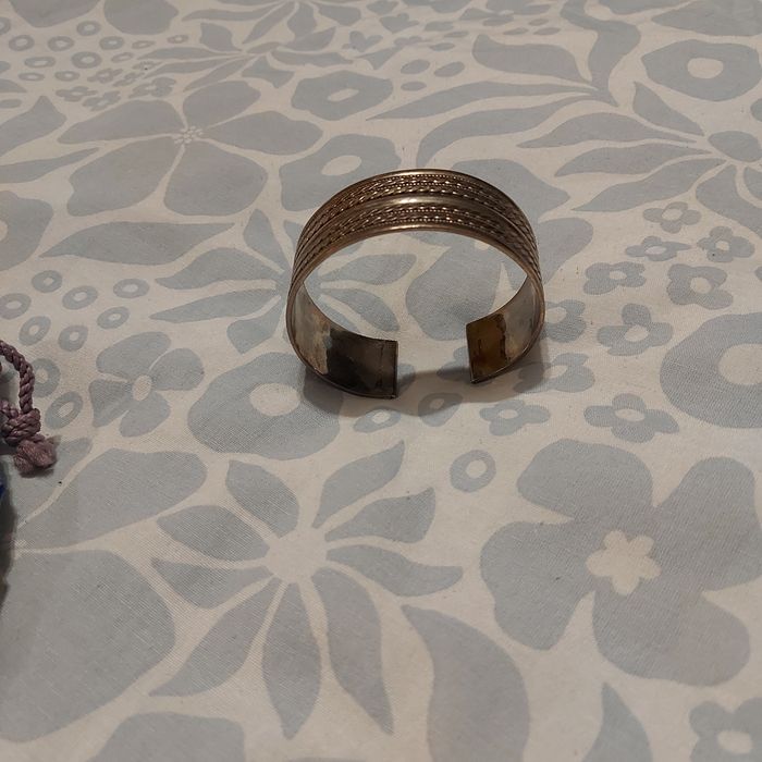 Bransoletka mankietowa 3,5cm egipskie srebro 925