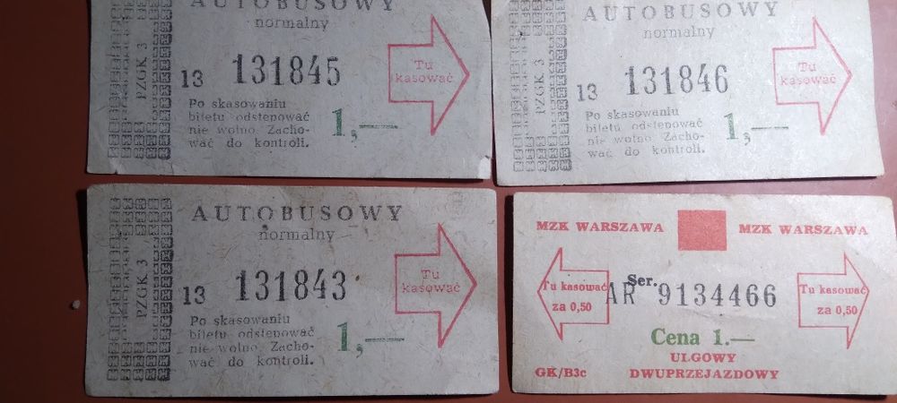 Bilety MZK Warszawa