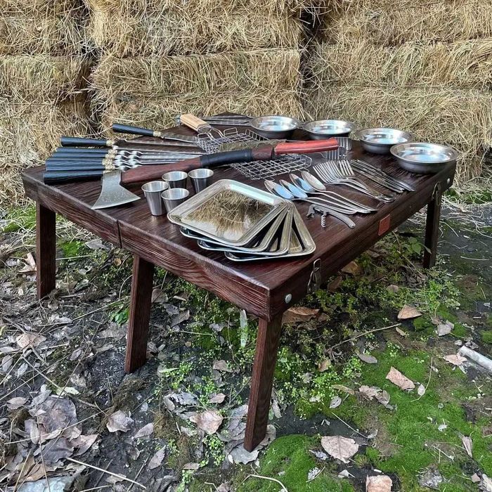 Подарунковий набір шампурів для чоловіка зебра , подарочный набор: 9 ...