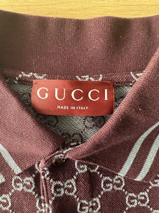 Gucci piquet cotton jacquard polo shirt