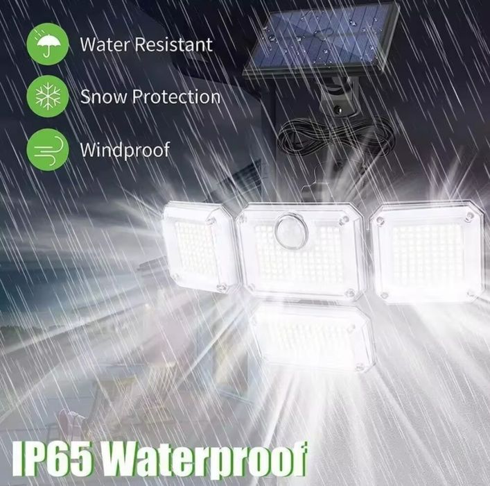 Holofote luz solar com sensor movimento 333 led