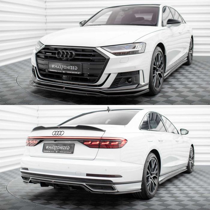 Тюнинг обвес Audi A8 D5 S-line (18-21) сплиттер губа пороги диффузор