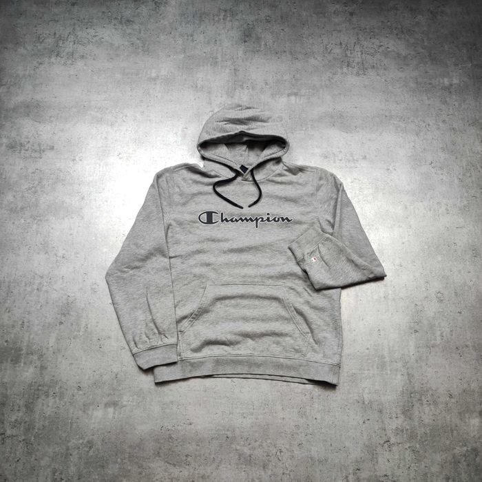 MĘSKA Bluza Bawełna z Kapturem Hoodie Logo Champion Sport Casual Gym