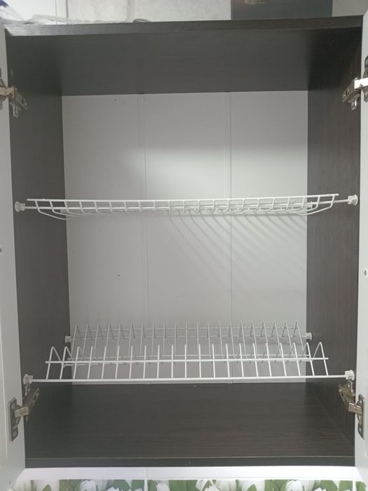 Кухонна кутова навісна шафа+шафа для посуду+кутова поличка