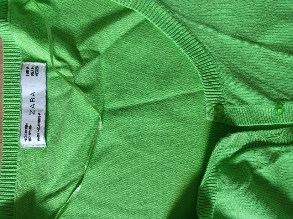 Sweter sweterek damski zielony Zara rozmiar M 38