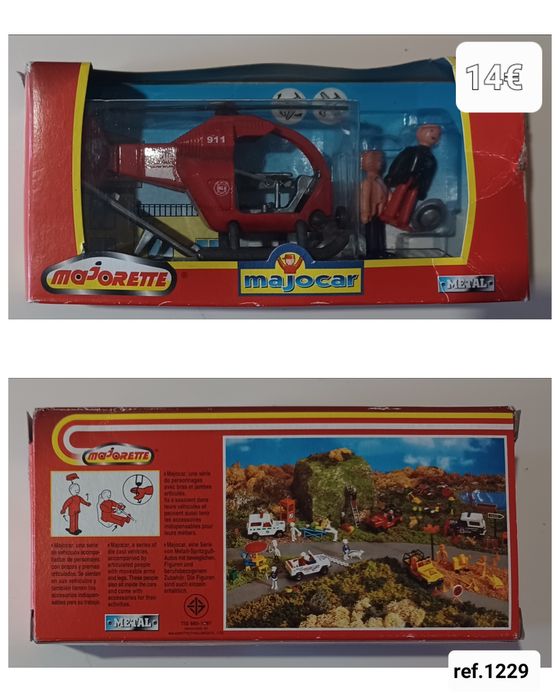 Helicóptero de metal da coleção Majorette