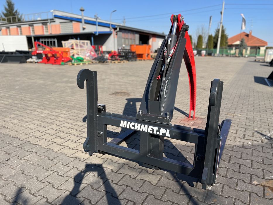 Chwytak do kłód bel drewna drzewa pazur docisk teleskopowy widła 180cm