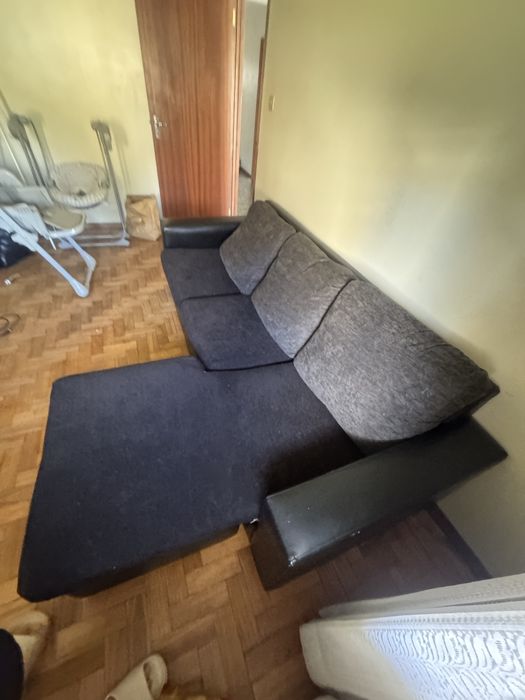 Sofa 3 lugares seminovo preto