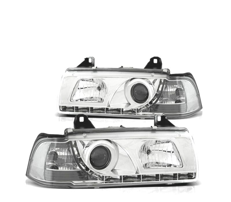 FARÓIS LED BMW E36 91-99 COUPE CABRIO CROMADO