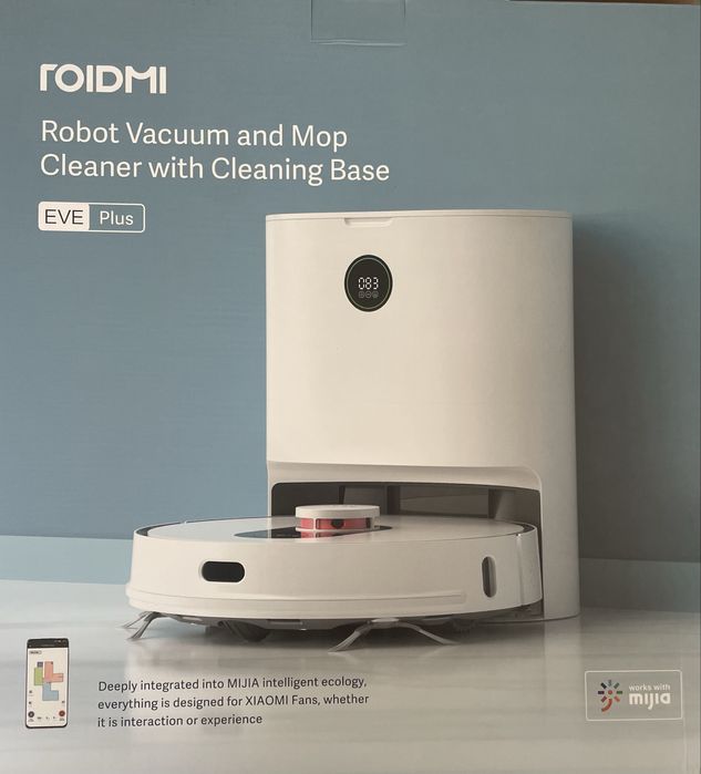 Robot Aspirador Roidmi Eve Plus com Base de Limpeza Automatica