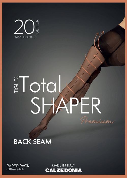 Calzedonia rajstopy total shaper premium back seam