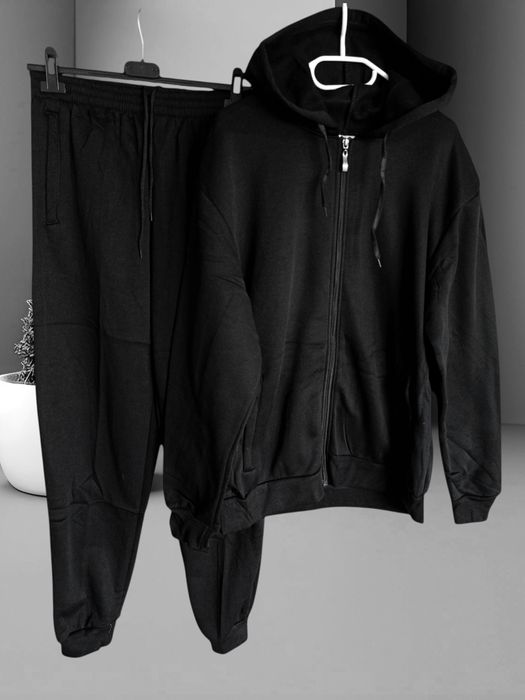 Dres męski rozpinany czarny XL