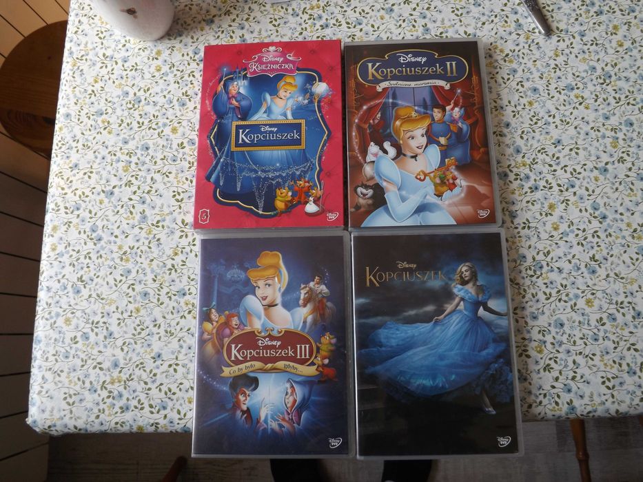 Kopciuszek Disney bajka 1,2,3 i fabularna dvd