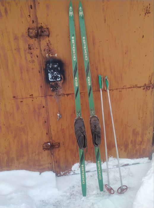 Лыжи дерев. покр. пластиком