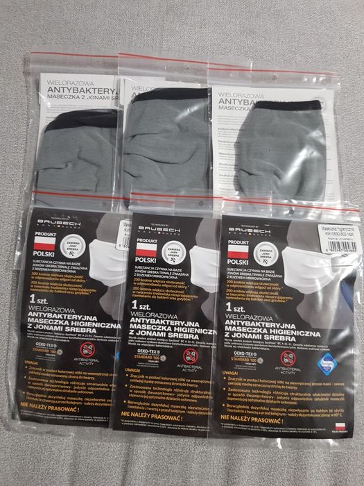 Maseczka antybakteryjna wielorazowa z jonami srebra