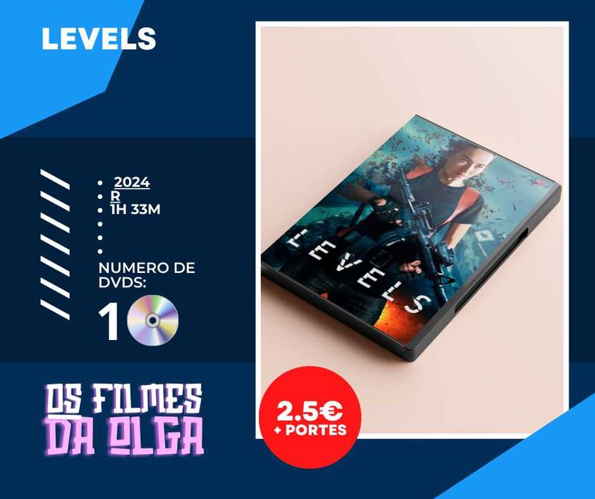 DVD com o filme Levels de 2024