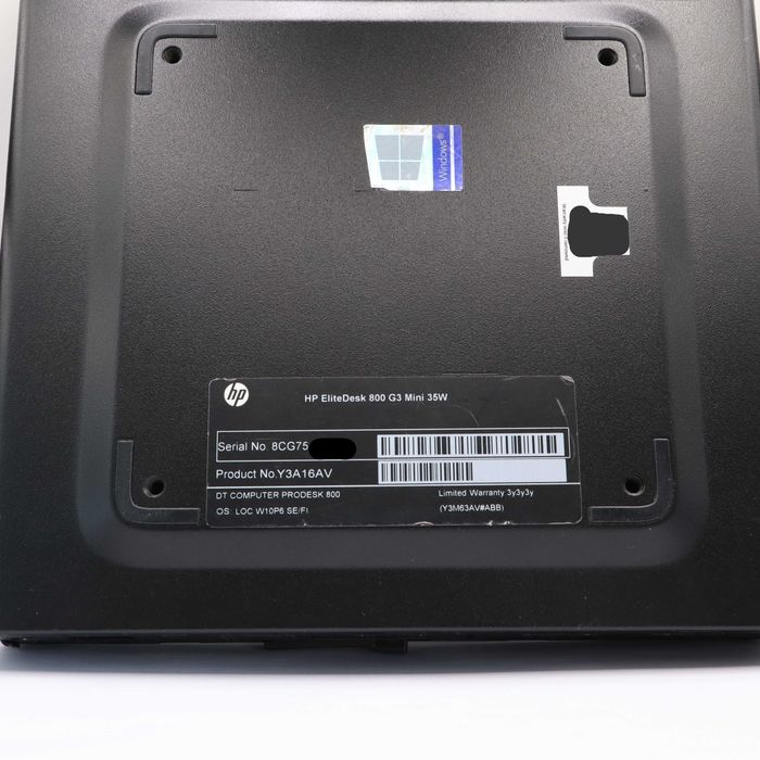 HP EliteDesk 800 G3 mini - i5-7500t - NO RAM - NO DISK