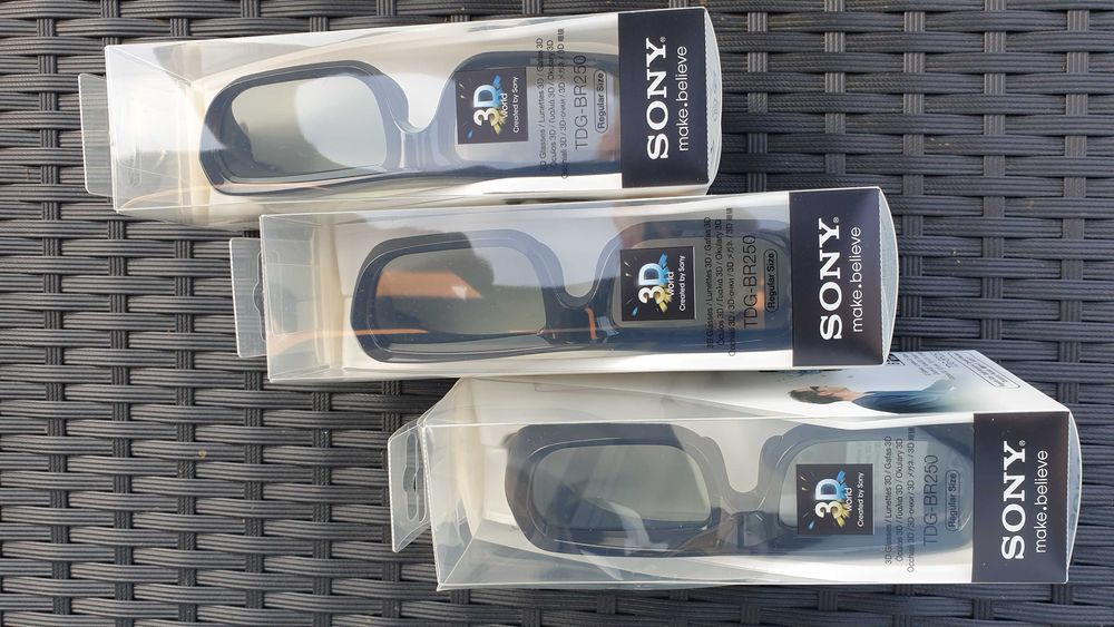 SONY Okulary 3D TDG-BR250 nowe 3 szt