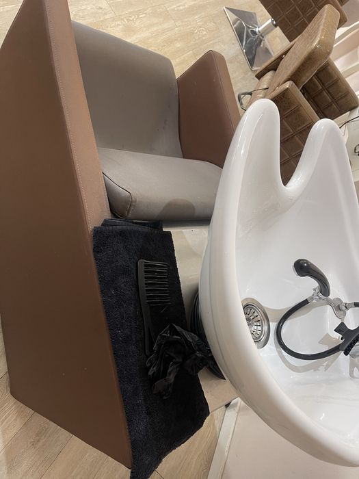 Rampa de lavagem de cabeleireiro