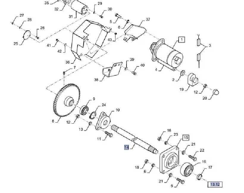 Wałek gardzieli NEW HOLLAND TC 5060, TC5070 (6 frezów) 8433,5584