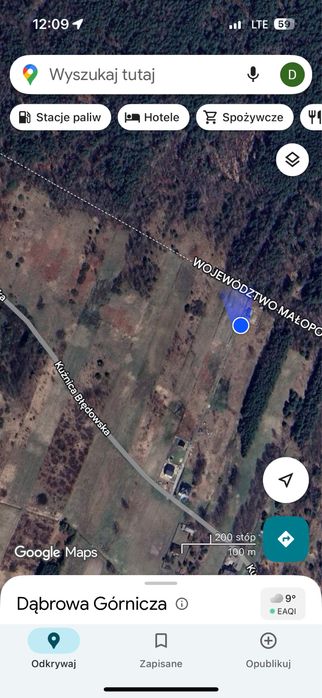 Działka w ostatniej linii zabudowy