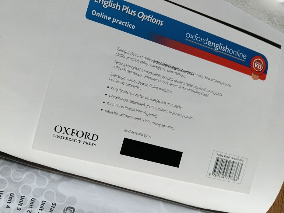 English Plus Options dla klasy VII Workbook
