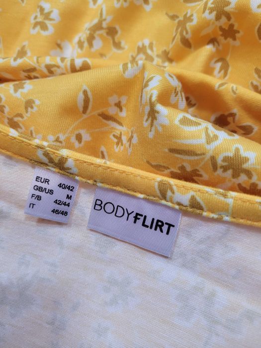 Nowa żółta sukienka 40,L/42,XL wzór w kwiatki BonPrix BPC na lato