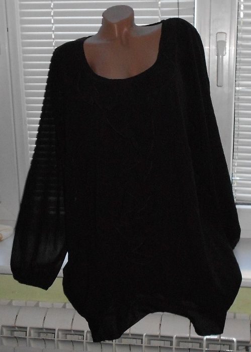 коричневая шифоновая блузка 62 размер