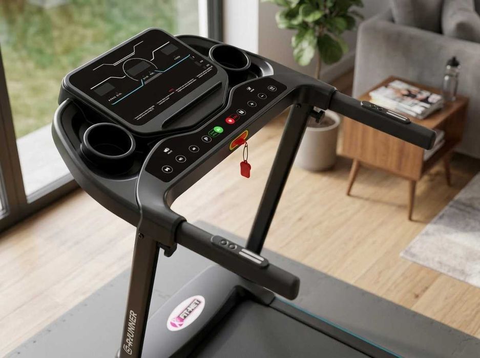 Bieżnia Elektryczna Składana Domowa do Mieszkania G-Runner 14km/h Duży Pas | Amortyzacja Kąt Nachylenia Głośniki | Gwarancja Nowa | FV23%