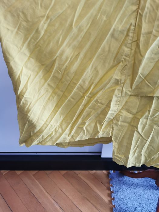 Piękna żółta asymetryczna sukienka oversize 100% Lyocell