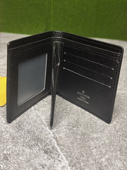 Portfel męski Louis Vuitton – czarny, skóra naturalna, Made in France