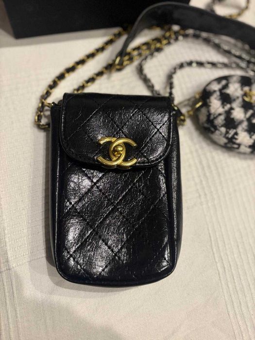 Chanel torebka etui kosmetyczka czarna