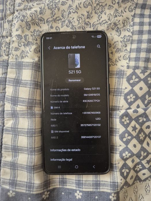 Tenho para venda este telemovel samsung s21 5g